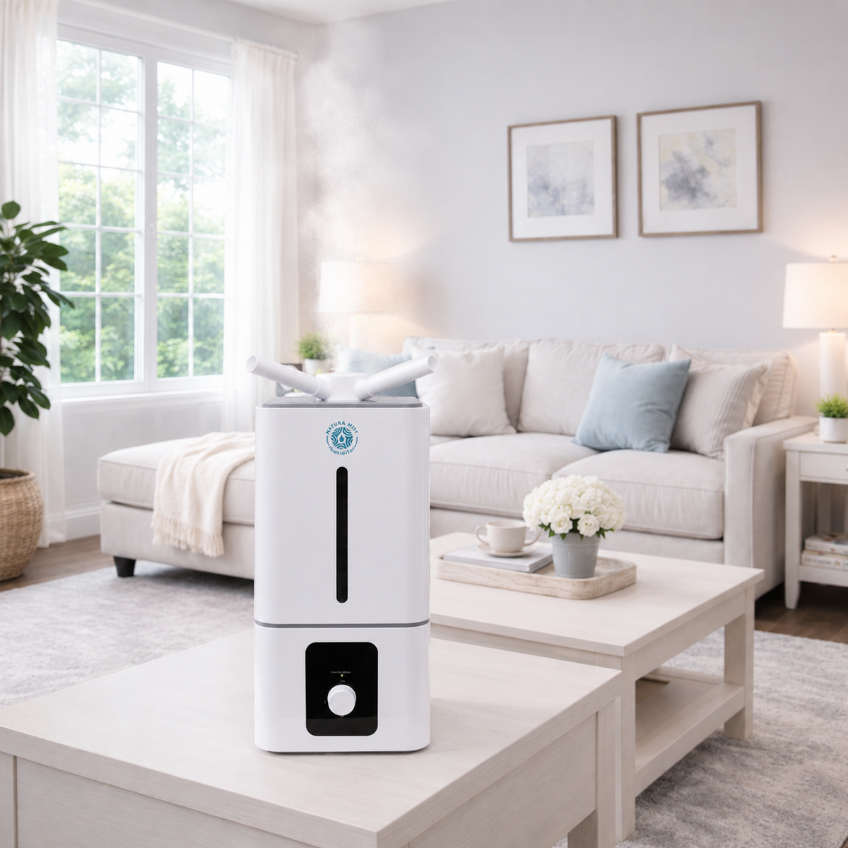 Eliminate Allergies & Odors: Natura Mist Ultrasonic Humidifier + HOCl